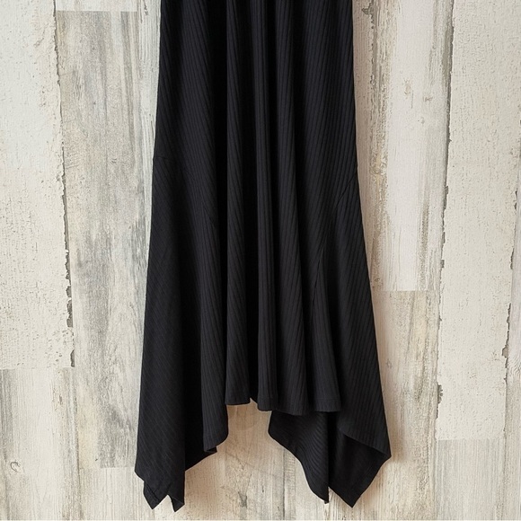 Anthropologie Kingslover Black Ribbed Knit Midi Dress Size S - Picture 12 of 14